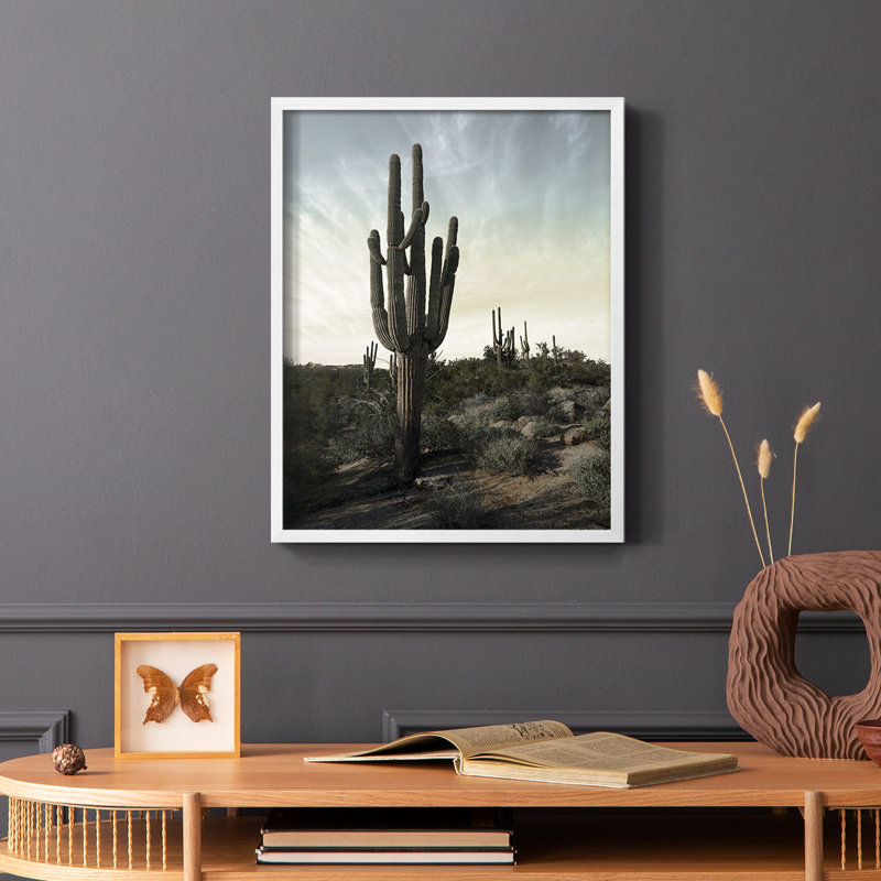 «King of the Desert», reproduction encadrée - bois massif, Blanc, H 14 po x l 11 po