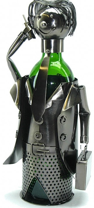 Tabletop Wine Bottle Rack in Silver
