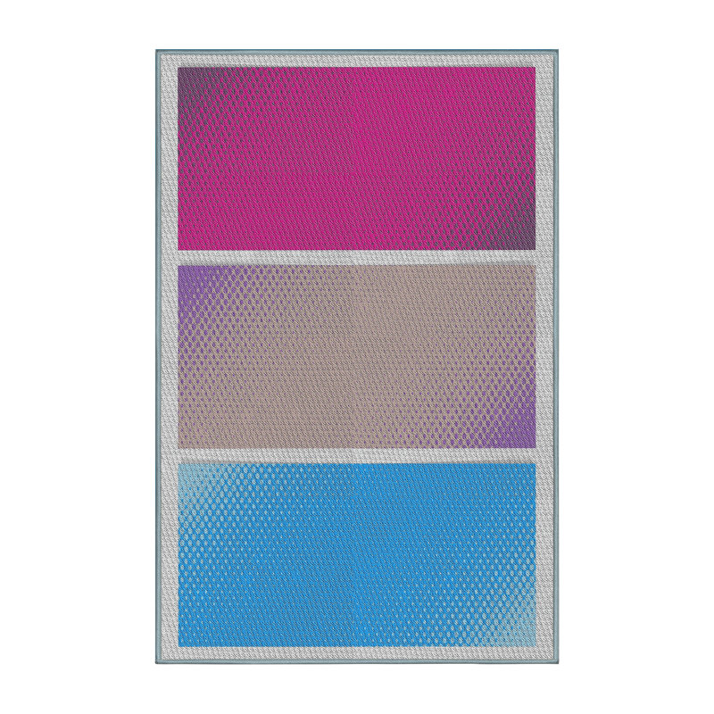 Tapis motif rose/gris/bleu Peddie, Rectangle 8 pi x 12 pi