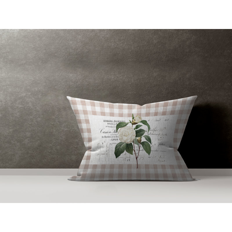 Housse et insert de coussin rectangulaire en coton Joelle, Pêche