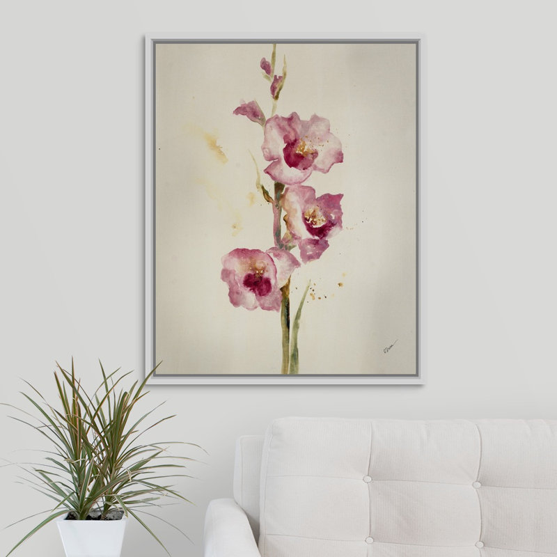 « essential to eden ii », peinture sur toile, H 31,7 po x l 25,7 po x p 1,75 po, Cadre flottant blanc