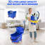 Heavy Duty 35 Quart Commercial Mop Bucket – Large Capacity Side Press Wringer with Wheels for Professional Floor Cleaning in Kitchens, Restaurants, Offices, Industrial Settings, Yellow-901402301