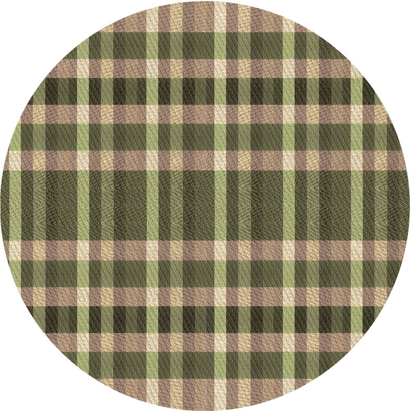 Checkered Indoor Rug, Round 4'
