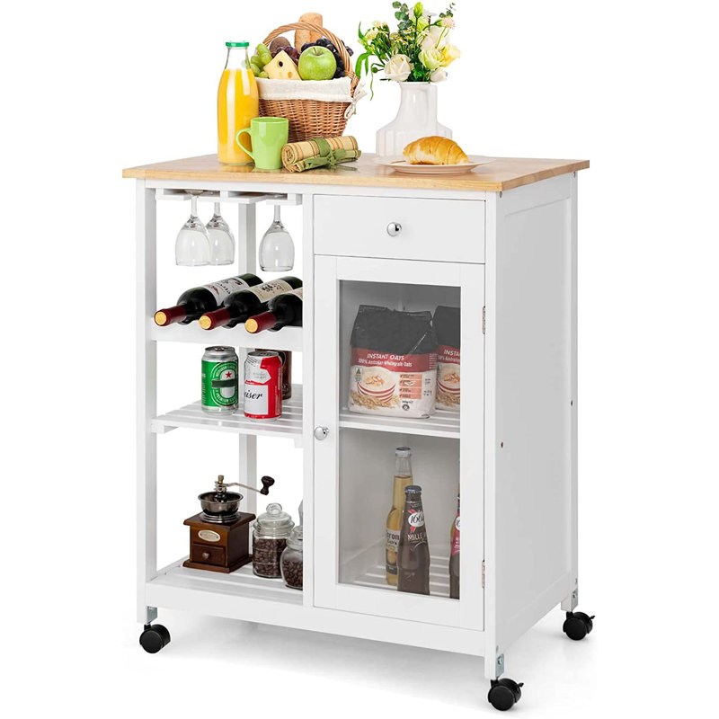 Karess Wood Kitchen Cart