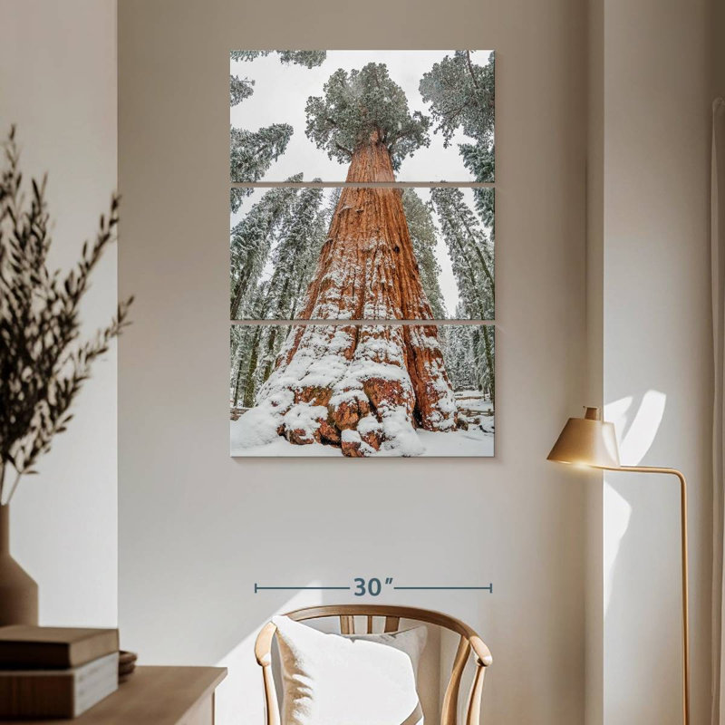 Harnek Wintry Sequoia Tree, 65" H x 42" W