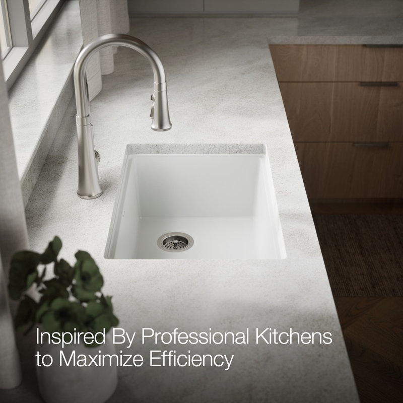 Billings Undermount Single-Bowl Workstation Kitchen Sink, White