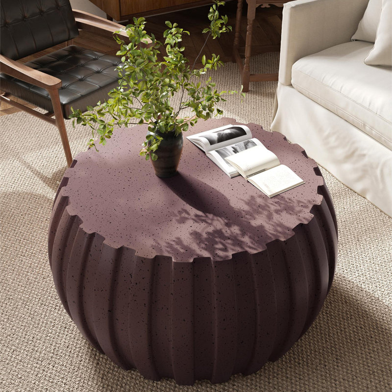 Table basse moderne imperméable 35,43 po, Brun