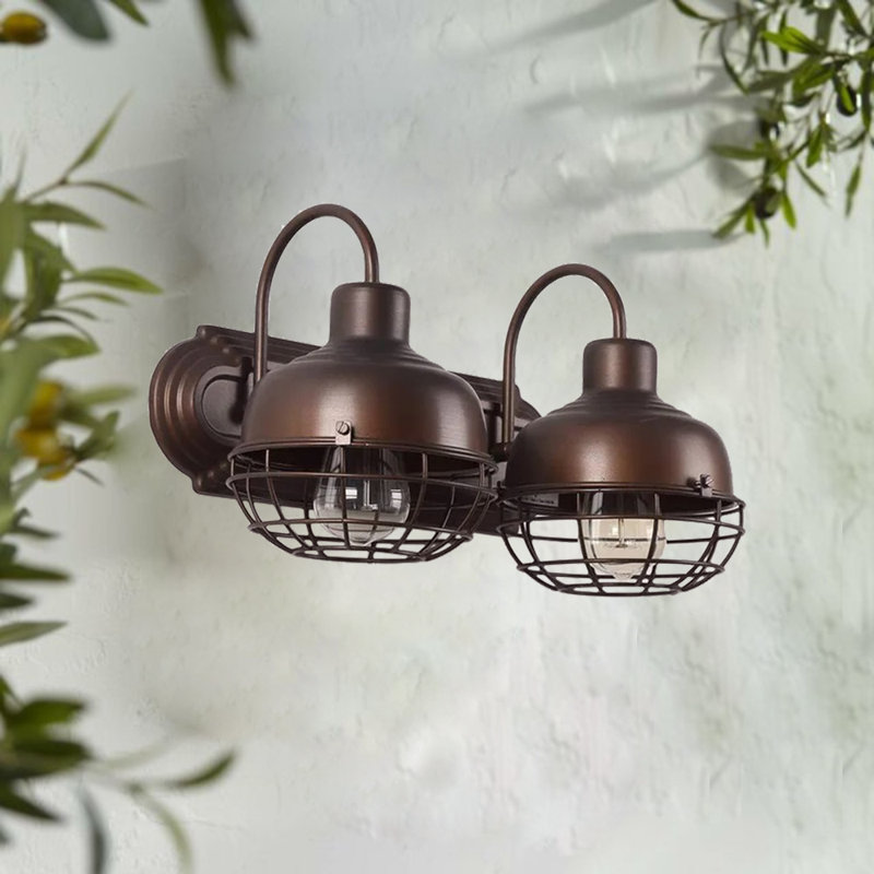 Luminaire de grange bronze huilé à 1 lumière à intensité variable Karpinski