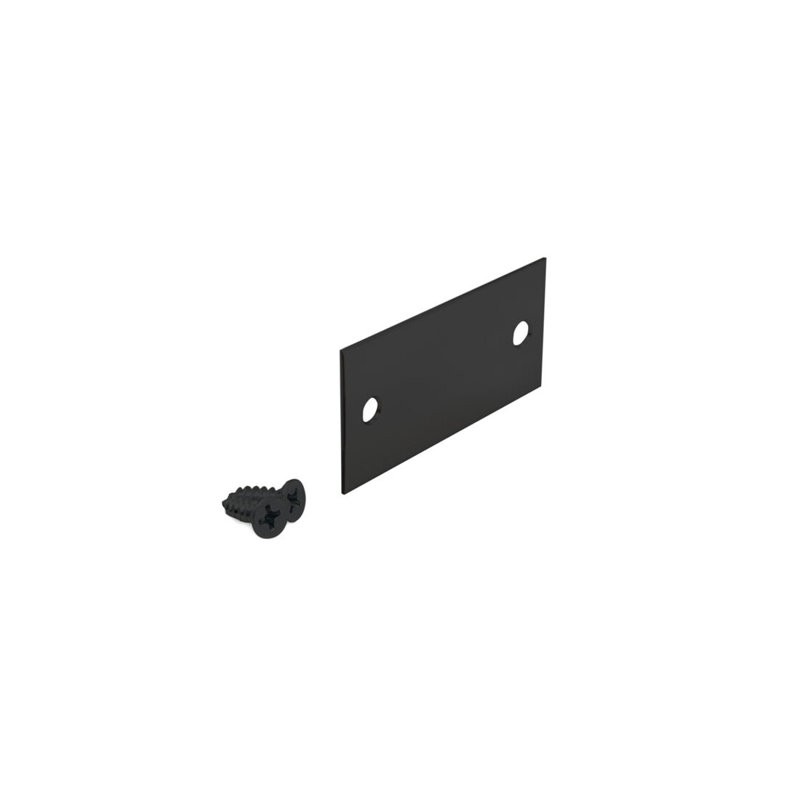 Capuchon d'extrémité pour canal U large 1/2 po noir FHC, Matte Black