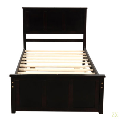 Lit plateforme avec lit gigogne simple, structure de taille simple