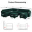 Ridoy 26.4" Wide Velvet Symmetrical Modular Corner Sectional 9-Pieces Sofa Set with Ottoman-1318113897