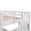 Lit superposé simple au-dessus de simple avec trois tiroirs pour chambre à coucher, dortoir Stairway-205361363-205361365