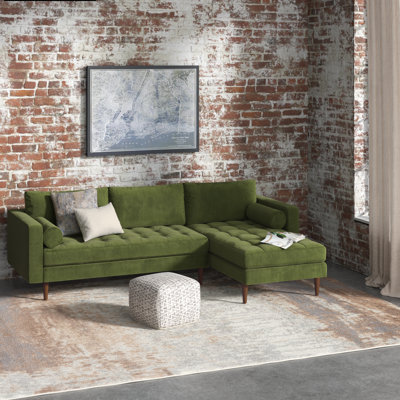 Canapé modulaire en velours de 104,5 po Napa