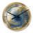 Ocean Blue Golden Jasper Agate I - Modern wall clock-75365872