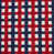 Rouge / Bleu marine