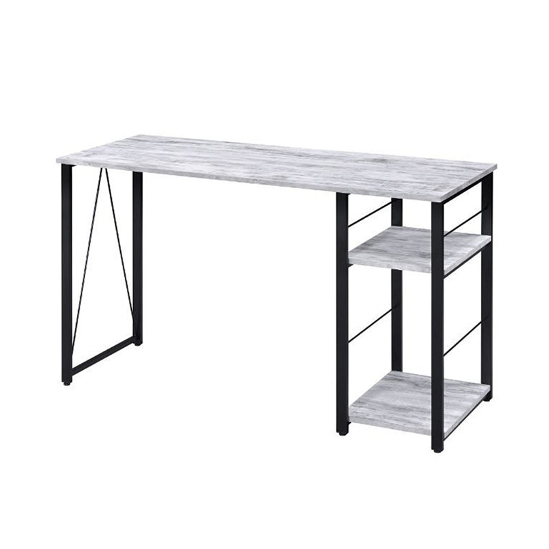 Bureau d'écriture rectangulaire avec tablette à 2 niveaux, Gris