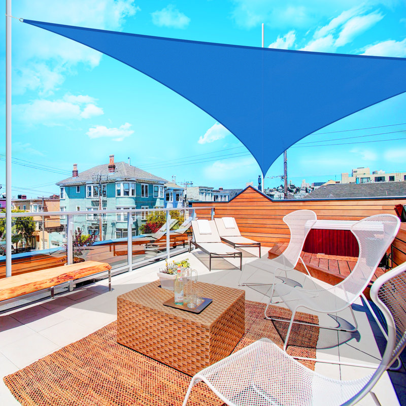 Yescom Triangle Shade Sail, Watermelon Red, 25 (ft.) x 25 (ft.)