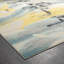Tapis abstrait bleu et jaune brossé COLORWRKS-2004018174