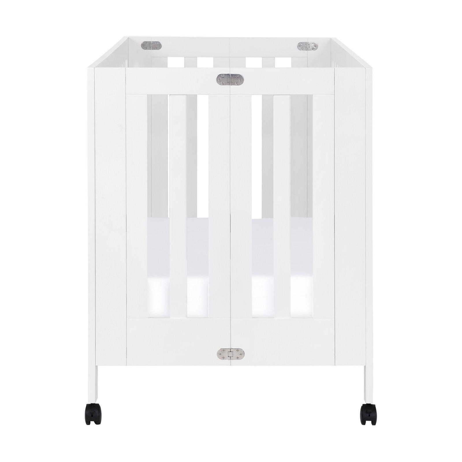 Maki Pine 2-in-1 Convertible Foldable Crib, White