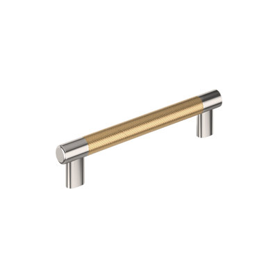 Poignée d'armoire Esquire 6 5/16 po (160 mm) en nickel poli / champagne de centre à centre