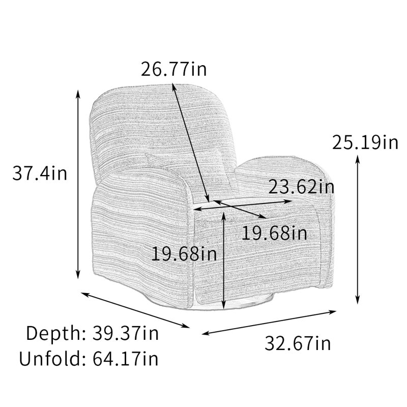 Fauteuil inclinable multifonctionnel rotatif à 360 °, Gris / Blanc