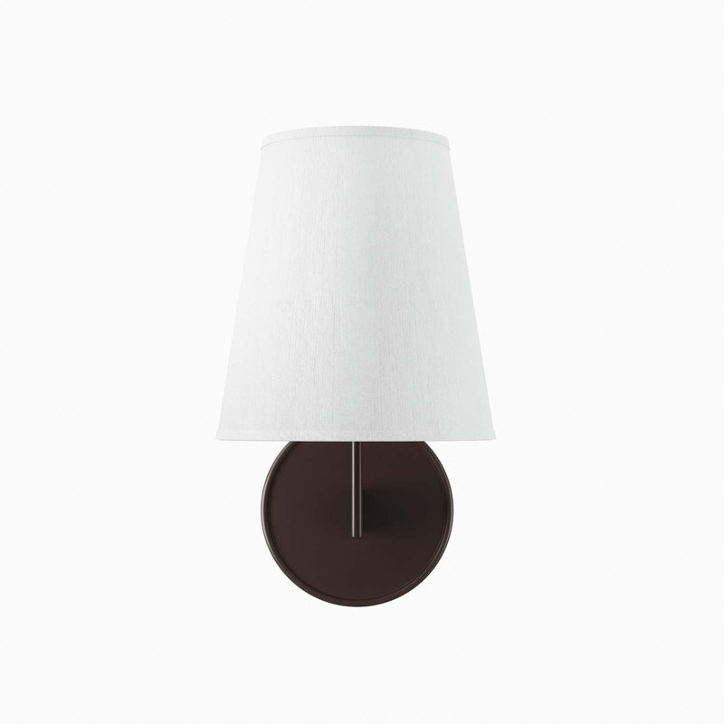 Surround Bronze 11" Wall Sconce with Fabric Cone Shade