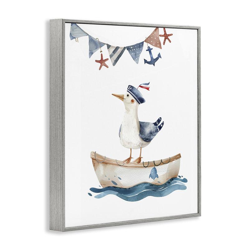  Joli dessin de goéland marin par LSR Design Studio, Estampe numérique Farmhouse, H 14 po x l 11 po