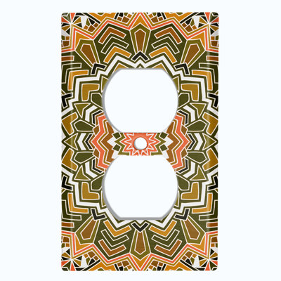 Élégante plaque murale de sortie murale en tuiles de fleurs mandala élégantes