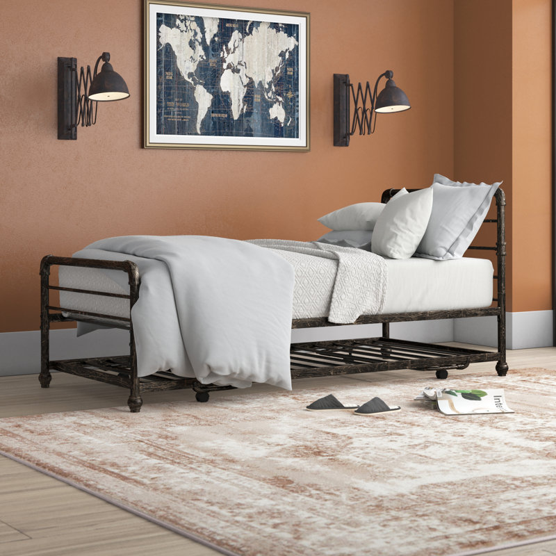 Brenda Steel Daybed with Trundle Bed