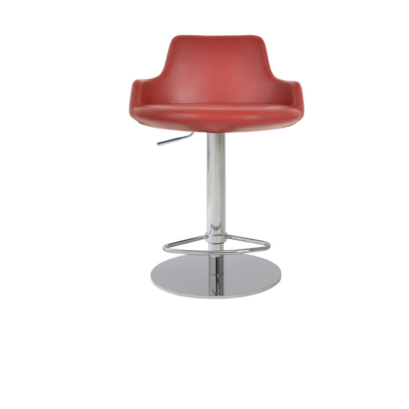 Demi-repose-pieds à piston Dervish, Polished, Rouge foncé