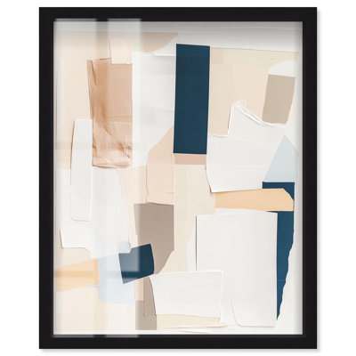 Torn Tints II Shadowbox Print Blue Abstract Art by Art Remedy