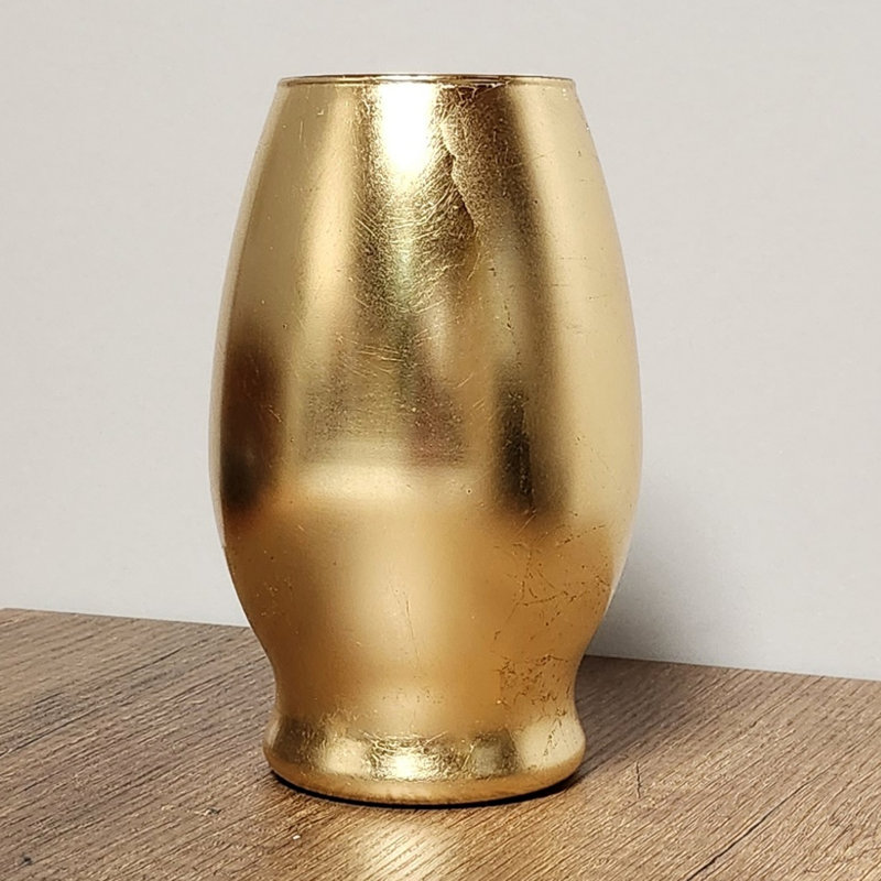Vase de table en verre fabriqué à la main Zaelie, Or