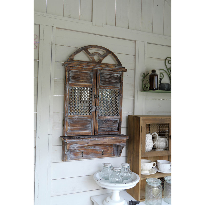 Rustic style aged fake window wall art, retro decoration