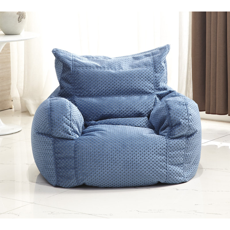 Roxeanne Polyester Bean Bag Chair & Lounger, Blue