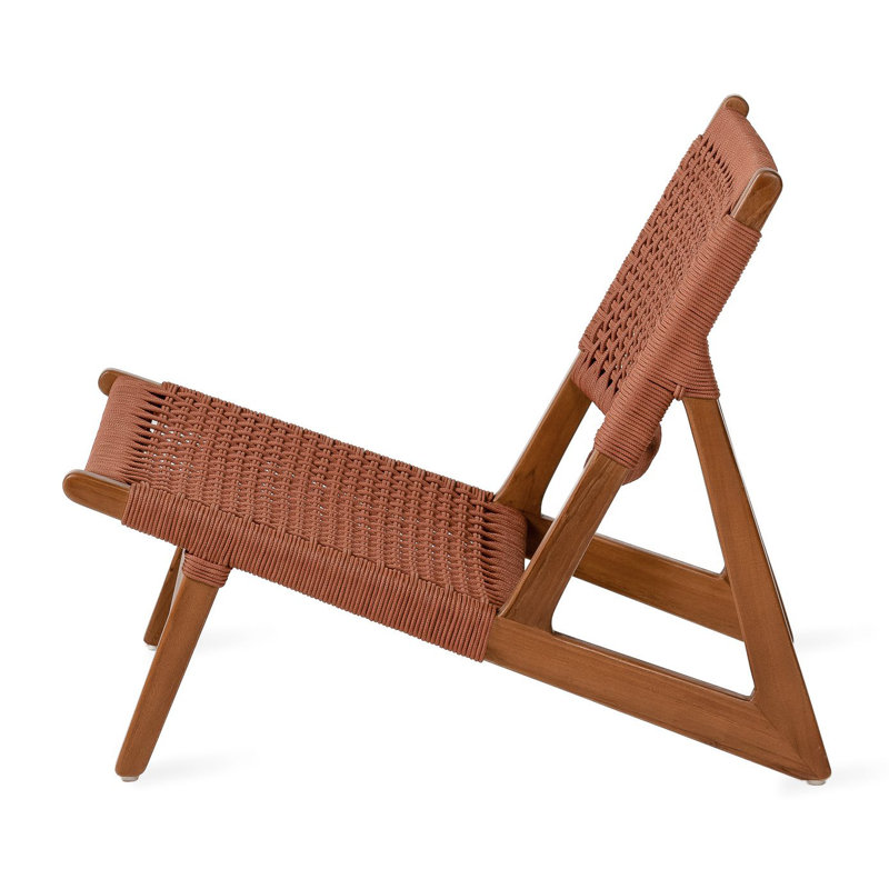 Alizee Outdoor Armless Lounge Chair, Cinnamon, Amber