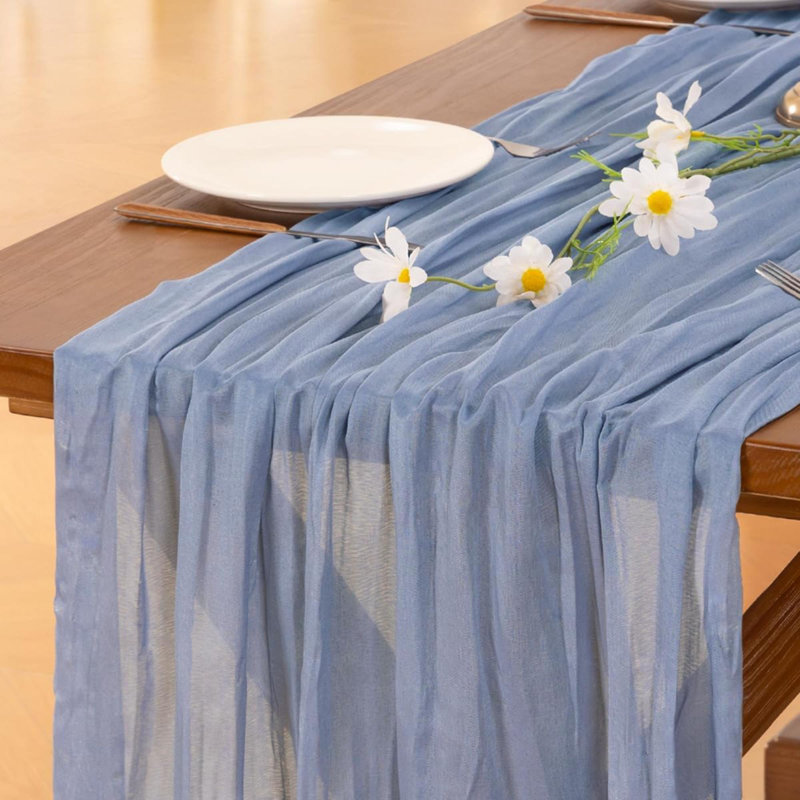 Cheesecloth Table Runner Spirng Easter Cheese Cloth Runner  Boho Rustic Gauze Table Runner For Wedding Party Baby Shower Birthday Home Decor