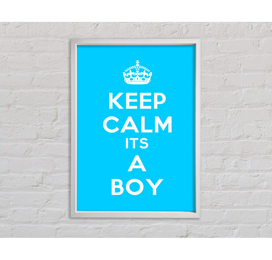 Kinderzimmer Zitat Keep Calm Its A Boy - Drucken