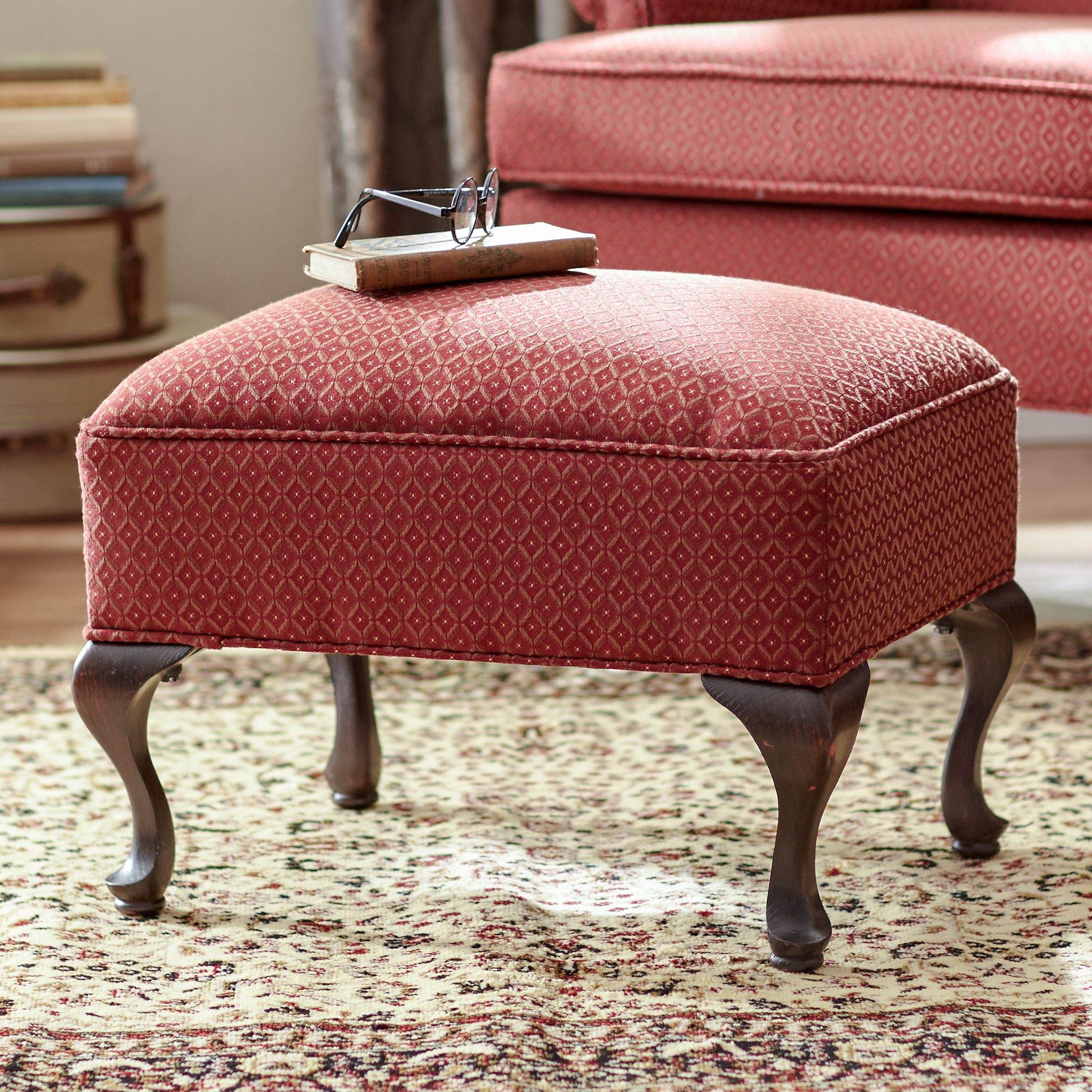 Lark Manor Cottle Upholstered Ottoman & Reviews | Wayfair