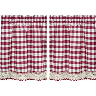 Souri Gingham Tailored Cafe Curtain