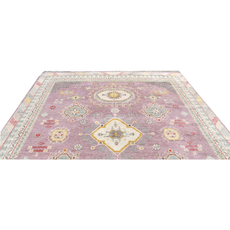 Rectangle Hand Knotted Wool Area Rug