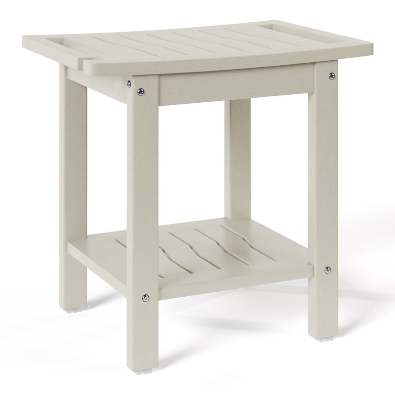 Poly Shower Bench, Beige