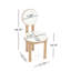 Chaise de salle à manger rembourrée moderne en polyester avec structure en bois (ensemble de 2)-2095703634
