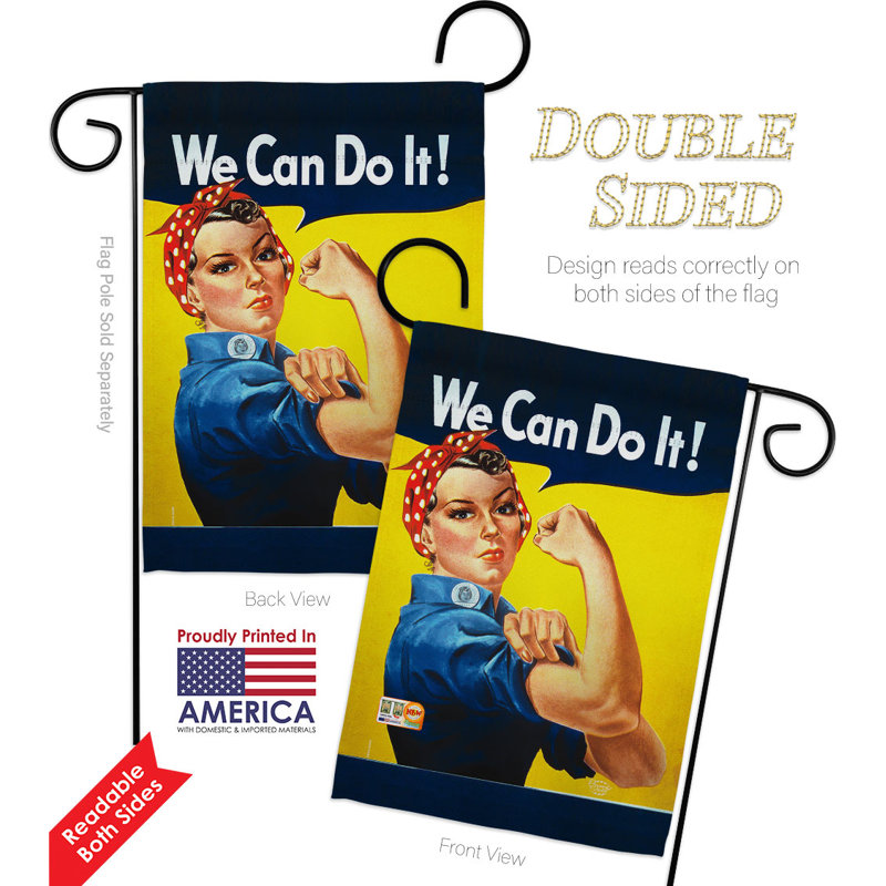 Double Sided 18.5'' H x 13'' W Polyester Flag Set