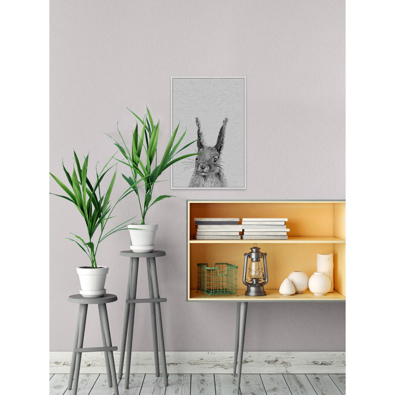 " Grey Rabbit II " Painting Print, 36" H x 24" W x 1.5" D