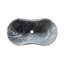 Lavabo en marbre naturel gris, 23,6 po x 14,2 po x H 7,1 po, conception ondulée, facile à entretenir, s'adapte bien aux salles de bain