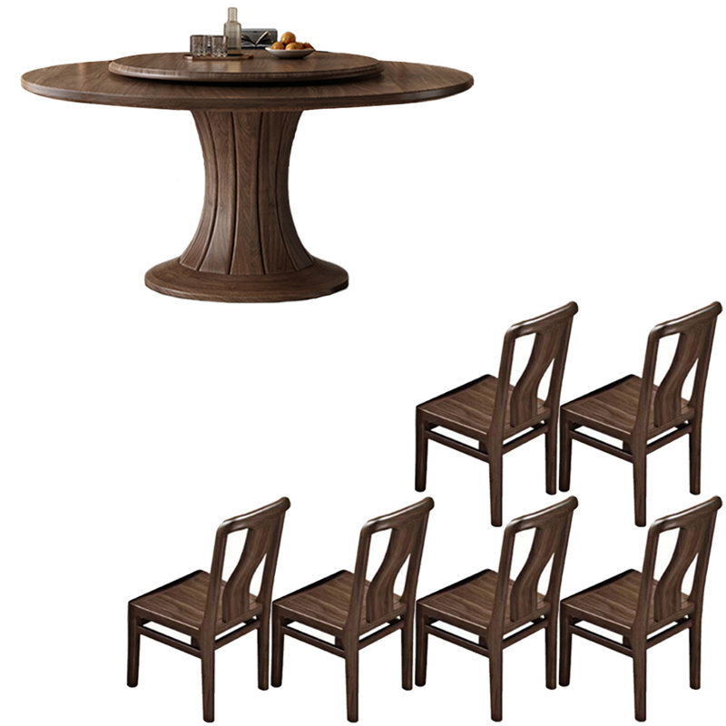Ensemble de table de salle à manger en bois massif de style américain, H 29,9 po x L 55 po x l 55 po