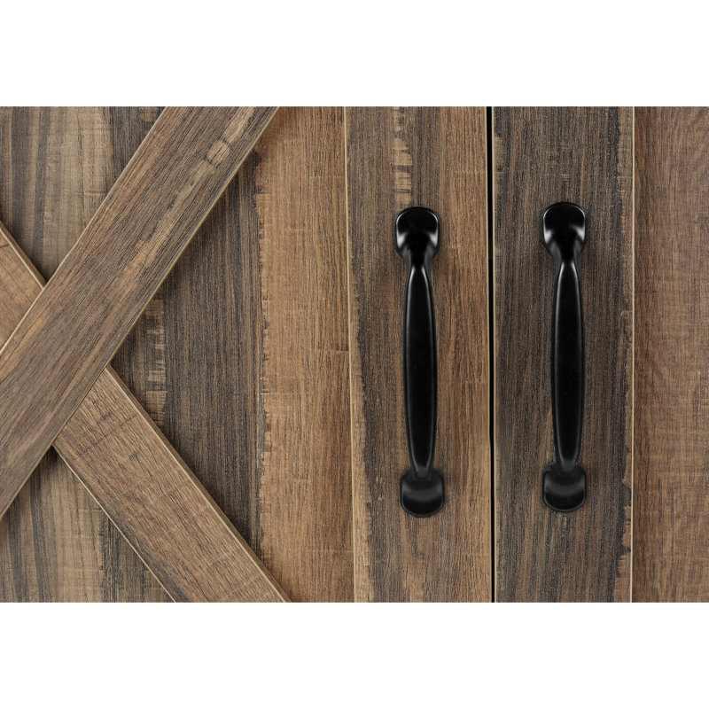 Meuble télé, 60 po, console, meuble multimédia, armoire de rangement, salon, chambre à coucher, stratifié brun, transitionnel