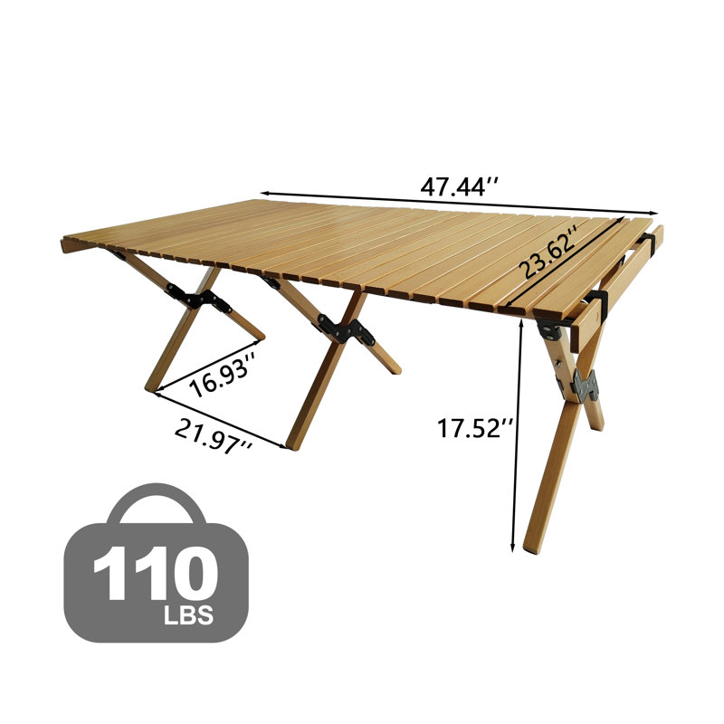 Table de pique-nique extérieure L 47,44 po x l 23,62 po Erimentha