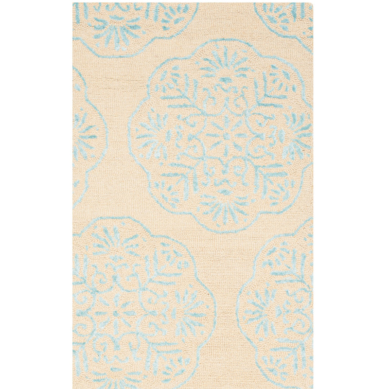 Bella Hand Tufted Wool Geometric Rug, Square 6'