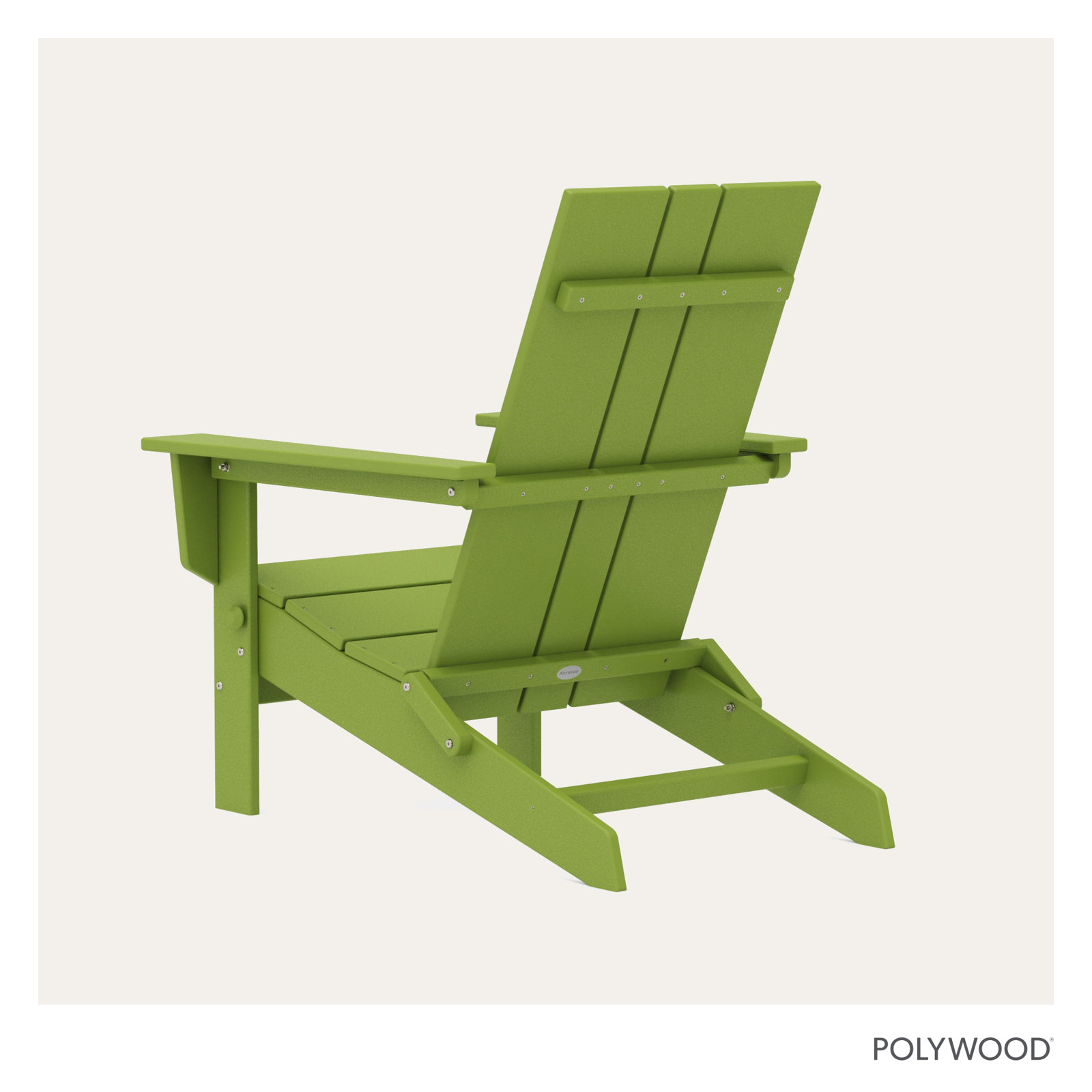 POLYWOOD® Folding Adirondack Chair, Green